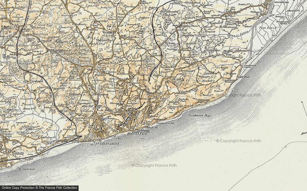Old Map of Ore, 1898 in 1898