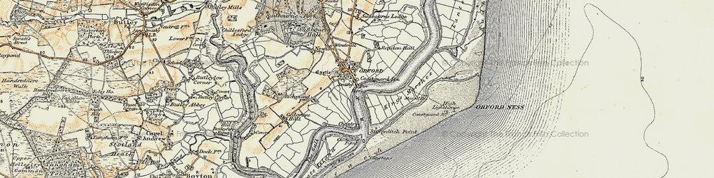 Old map of Orford in 1898-1901