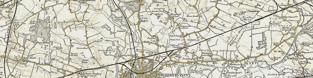 Old map of Orford in 1903