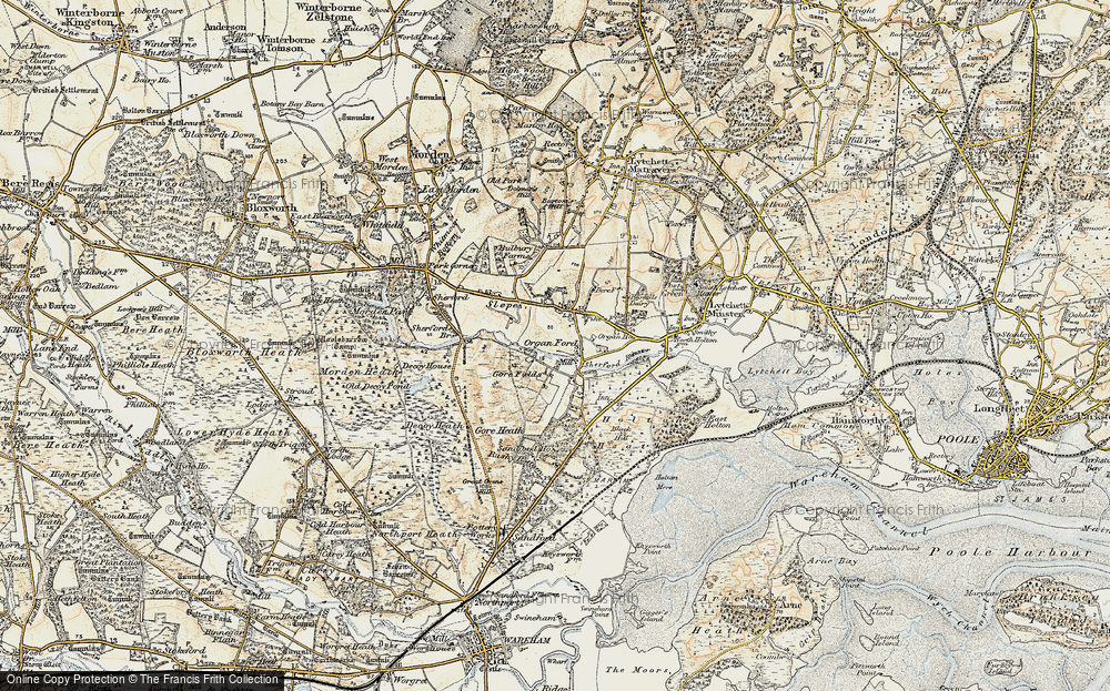 Old Map of Organford, 1899-1909 in 1899-1909