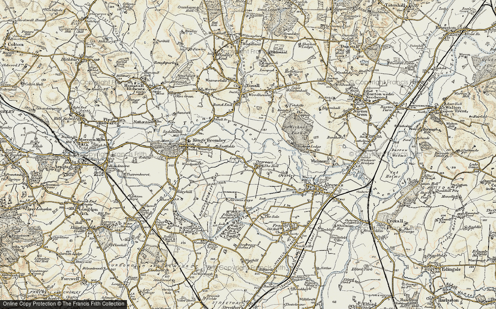 Old Map of Orgreave, 1902 in 1902