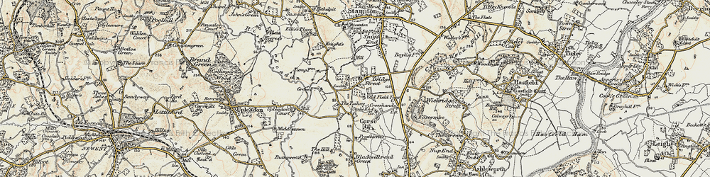 Old map of Oridge Street in 1899-1900