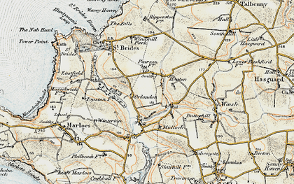 Old map of Winsle in 0-1912
