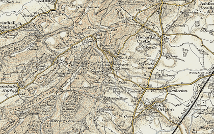 Old map of Brightall Common in 1901-1903