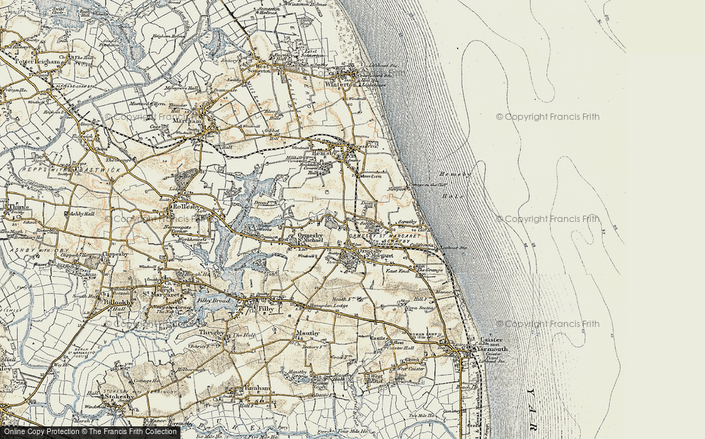 Old Map of Ormesby St Margaret, 1901-1902 in 1901-1902