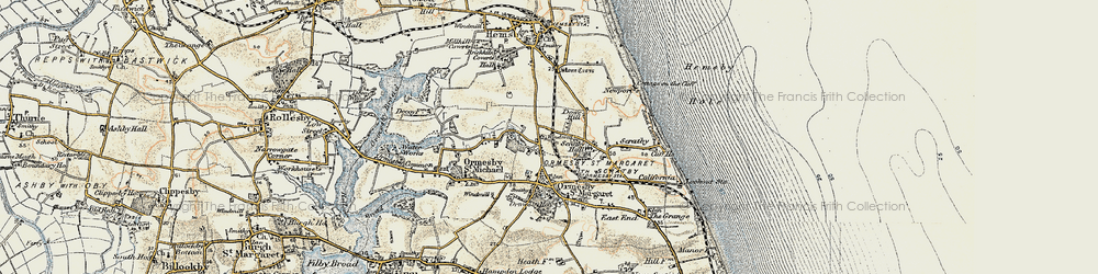 Old map of Ormesby St Margaret in 1901-1902