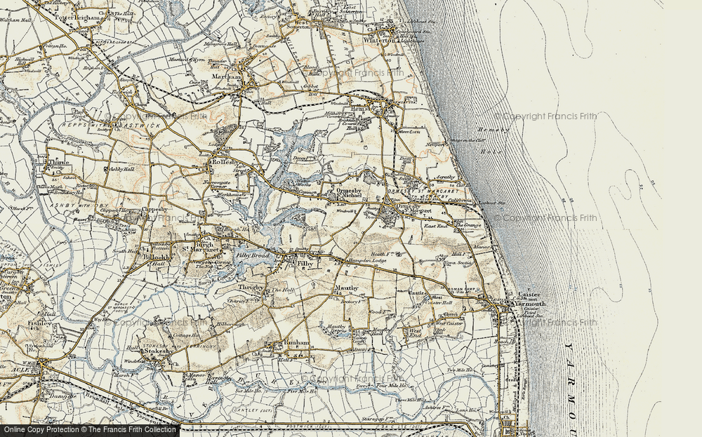 Old Map of Ormesby St Michael, 1901-1902 in 1901-1902
