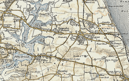 Old map of Ormesby St Michael in 1901-1902