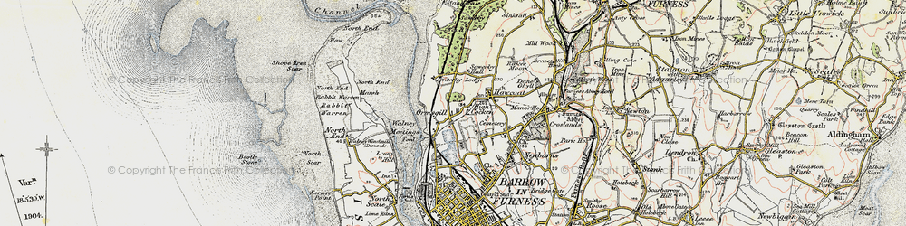 Old map of Ormsgill in 1903-1904
