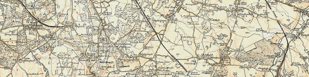 Old map of Orpington in 1897-1902