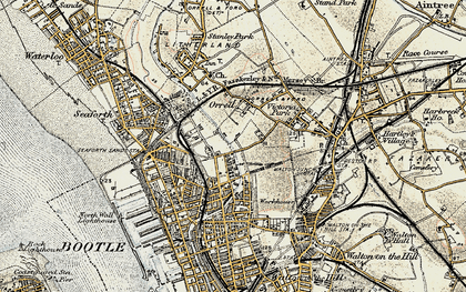 Old map of Orrell in 1902-1903