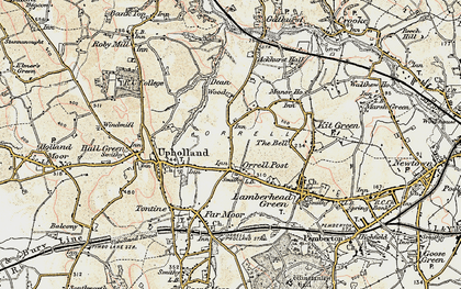 Old map of Orrell in 1903