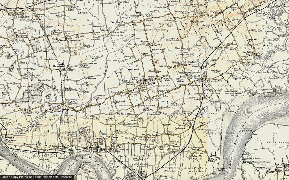 Old Map of Orsett, 1897-1898 in 1897-1898