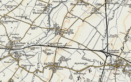 Old map of Orston in 1902-1903