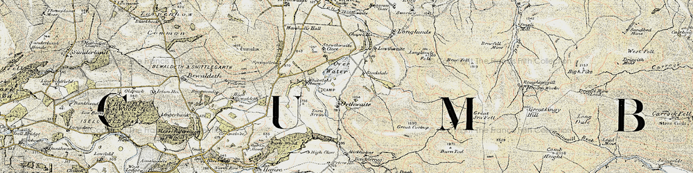 Old map of Orthwaite in 1901-1904