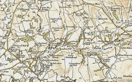Old map of Borwicks in 1903-1904