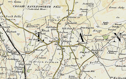 Old map of Orton in 1903-1904