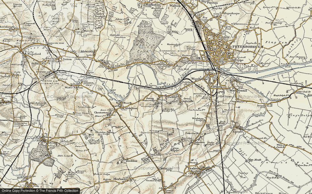Old Map of Orton Brimbles, 1901-1902 in 1901-1902