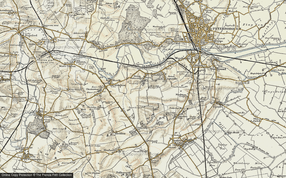 Old Map of Orton Goldhay, 1901-1902 in 1901-1902