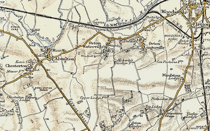 Old map of Orton Goldhay in 1901-1902