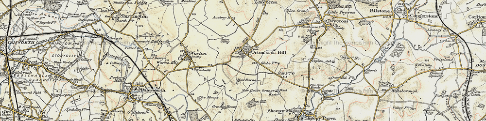 Old map of Orton-on-the-Hill in 1901-1902