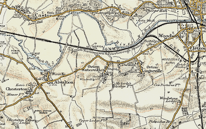 Old map of Orton Waterville in 1901-1902