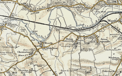 Old map of Orton Wistow in 1901-1902