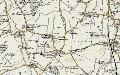 Old map of Osbaston in 1902