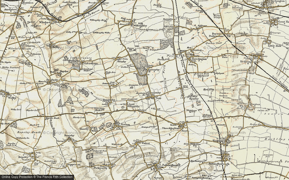 Old Map of Osbournby, 1902-1903 in 1902-1903