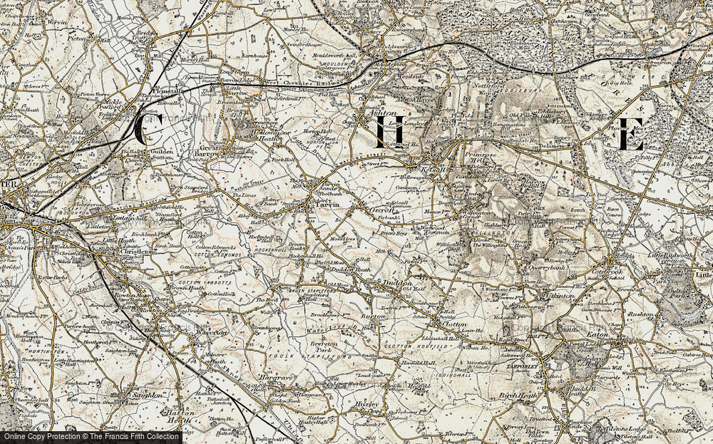 Old Map of Oscroft, 1902-1903 in 1902-1903