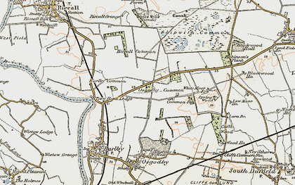 Old map of Riccall Common in 1903