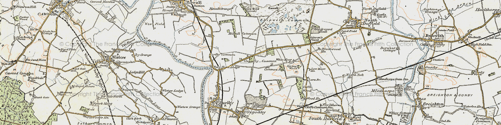 Old map of Riccall Common in 1903