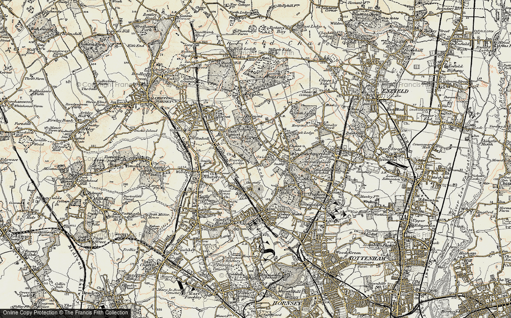 Old Map of Osidge, 1897-1898 in 1897-1898