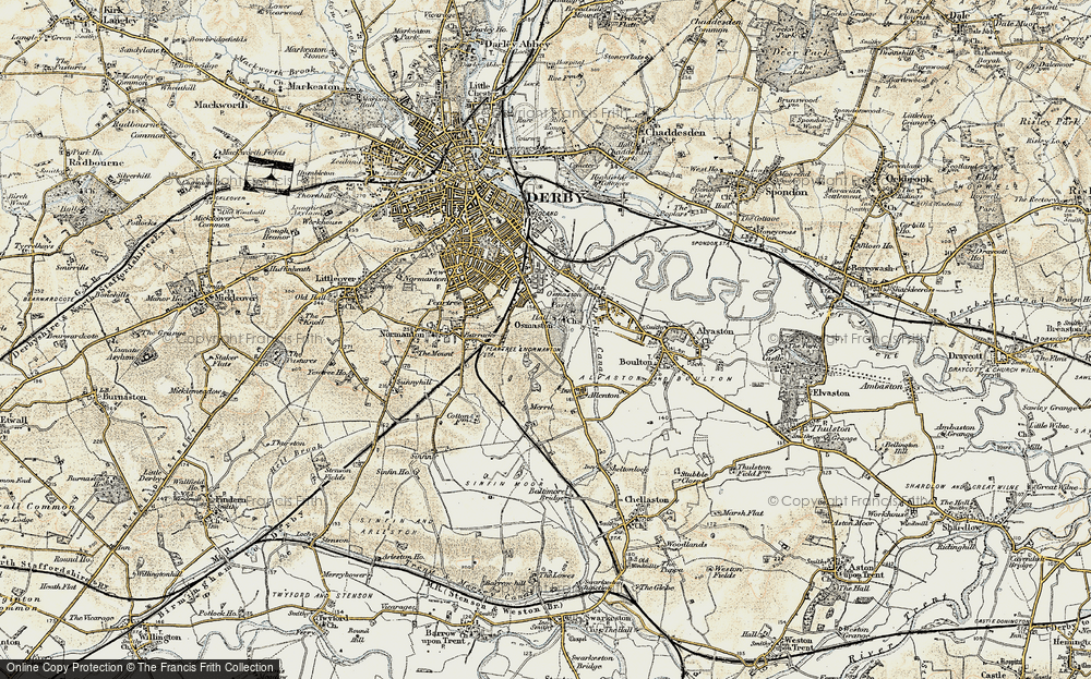 Old Map of Osmaston, 1902-1903 in 1902-1903