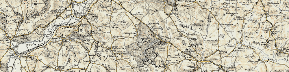 Old map of Osmaston in 1902