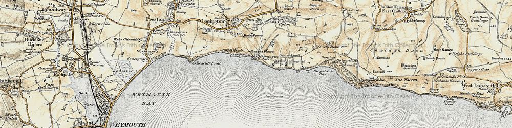Old map of Osmington Mills in 1899-1909