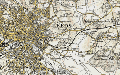 Old map of Osmondthorpe in 1903