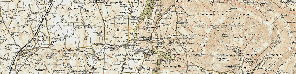 Old map of Osmotherley in 1903-1904