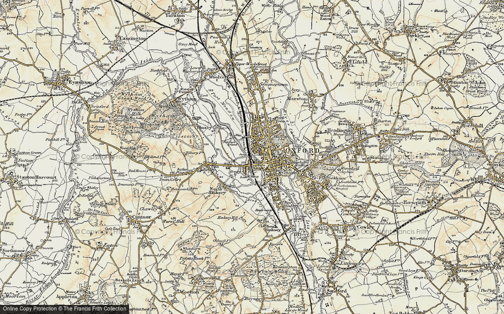 Old Map of Osney, 1898-1899 in 1898-1899