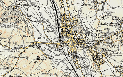 Old map of Osney in 1898-1899