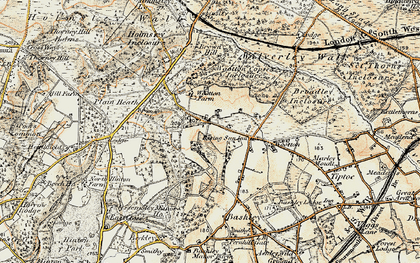 Old map of Brownhill Inclosure in 1897-1909