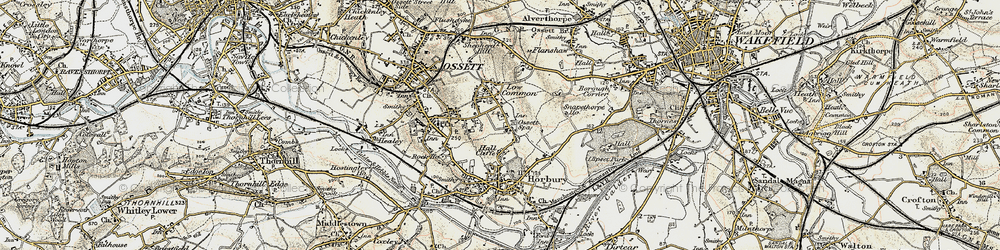 Old map of Ossett Spa in 1903
