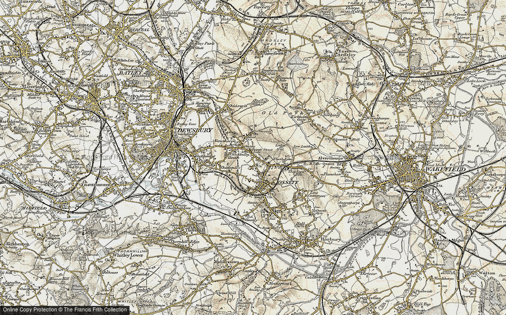 Old Map of Ossett Street Side, 1903 in 1903