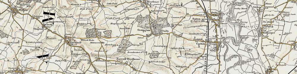Old map of Broadwaters Wood in 1902-1903