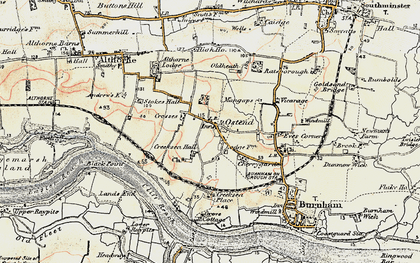 Old map of Ostend in 1898