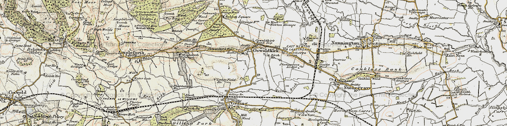 Old map of Oswaldkirk in 1903-1904