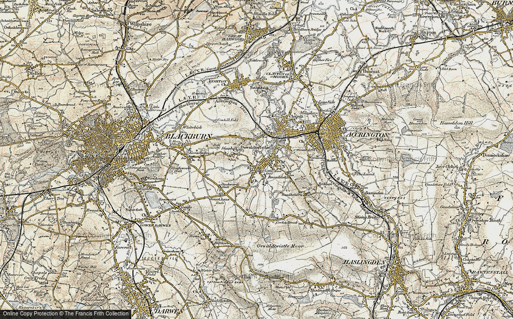 Old Map of Oswaldtwistle, 1903 in 1903
