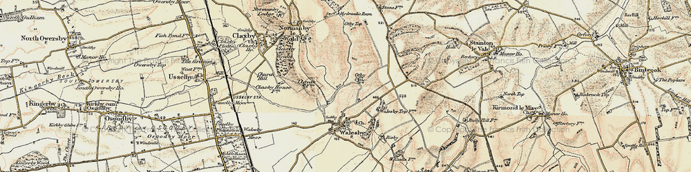 Old map of Otby in 1903