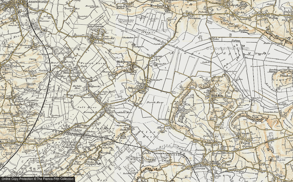 Old Map of Othery, 1898-1900 in 1898-1900
