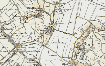 Old map of Othery in 1898-1900